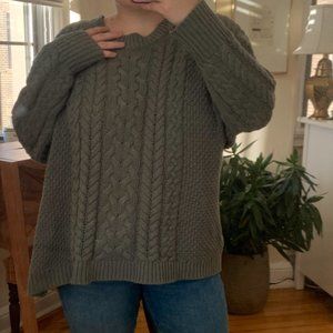 Green fisherman sweater